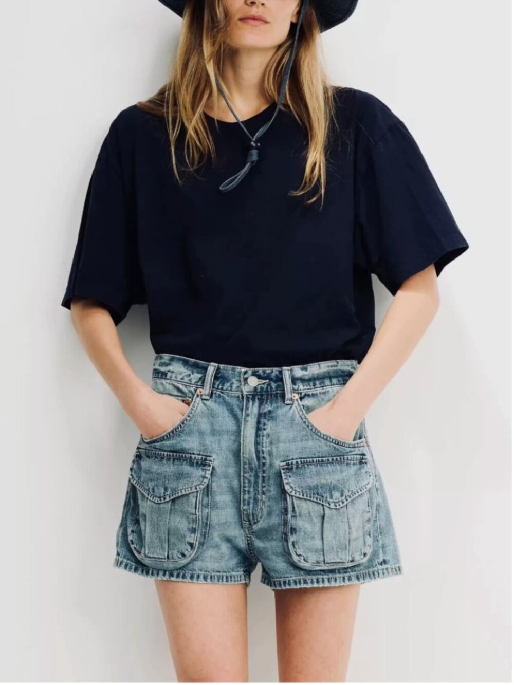 NWT Denimist Claire Cargo Short 24/25/26/27 Holton Indigo
